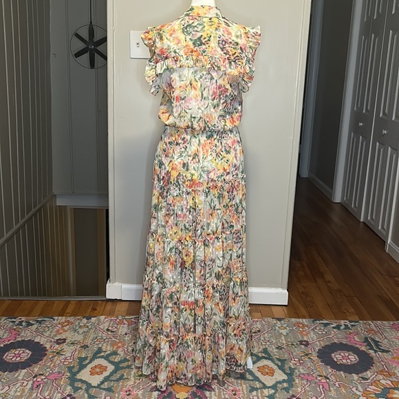 Misa Los Angeles Trina Floral Swiss Dot Sleeveless Maxi Dress New Size XS - Picture 11 of 14